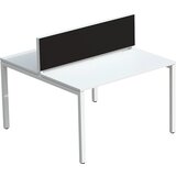 Paperflow Namizna predelna stena za skupinske pisalne mize, širina 1400 mm, črna prevleka | Shoptok.si