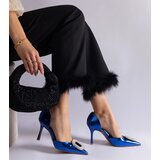  Blue stilettos adorned with rhinestones Coluga | Shoptok.si