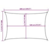  Jedro za zaštitu od sunca 160 g/m² pravokutno plavo 4 x6 m HDPE | shoptok.hr