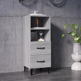 The Living Store Komoda siva sonoma 34,5x34x90 cm konstruiran les - Komoda, (21663237) Cene