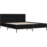  Okvir za krevet crni 120x190 cm konstruirano drvo i metal | shoptok.hr
