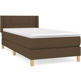  Box spring postelja z vzmetnico temno rjava 80x200 cm blago, (20791191) | Shoptok.si