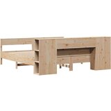 vidaXL Krevet s regalom za knjige bez madraca 180x200 cm od borovine | shoptok.hr