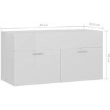 Ormarić za umivaonik visoki sjaj bijeli 90x38,5x46 cm drveni | shoptok.hr