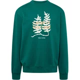 Makia Sweater majica smaragdno zelena / narančasta / prljavo bijela