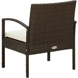  Vrtni stol z blazino poli ratan rjav, (20592394) | Shoptok.si