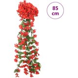  Božićni cvjetni vijenci 3 kom crveni 85 cm | shoptok.hr
