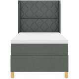  Krevet s opruga kutije s LED trakama Siva 90 x 200 cm tkanina | shoptok.hr