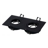 Mitea Lighting M206018 ugradna dupla svetiljka crna pravougaona | ePonuda.com