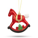 Family Christmas obesek za božično drevo konjiček z bleščicami 10cm Cene
