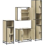  4-dijelni set kupaonskog namještaja boja hrasta sonome drveni | shoptok.hr