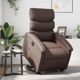 Maison Chic Električni naslanjač - Relax naslanjač s funkcijo vstajanja rjavo umetno usnje, (22061489) | Shoptok.si