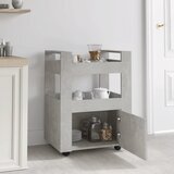  Kuhinjska kolica siva boja betona 60x45x80 cm konstruirano drvo | shoptok.hr