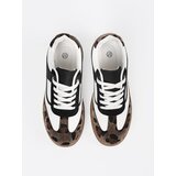 Shelvt Black and white sneakers with leopard print inserts | shoptok.hr