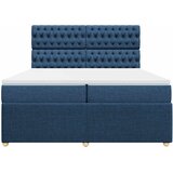  Krevet s oprugama i madracem plavi 200 x 200 cm od tkanine | shoptok.hr