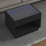  Stolić za kavu s beskonačnim LED svjetlima crni 70x50x50 cm | shoptok.hr