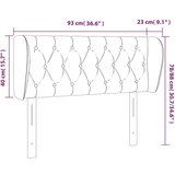  Uzglavlje s ušima crni 93x23x78/88 cm od tkanine | shoptok.hr