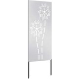 vidaXL Dekorativna ploča za vrt Srebrna 50 x 140 cm | shoptok.hr