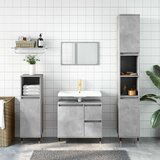 Maison Chic Kopalniška omarica - Kopalniški kabinet betonsko siva 65x33x60 cm inženirski les, (21794661) | Shoptok.si