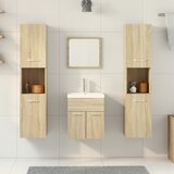  5-dijelni set kupaonskog namještaja boja hrasta sonome drveni | Shoptok.si