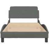vidaXL Okvir za krevet Dover tamnosivi 100x203 cm od tkanine - Tamno siva 100 x 203 cm | shoptok.hr