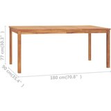  Vrtni blagovaonski stol 180 x 90 x 77 cm od masivne tikovine | shoptok.hr