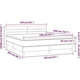  Krevet s oprugama i madracem ružičasti 160x200 cm baršunasti | shoptok.hr