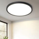 Nettlife ravna LED stropna svetilka za spalnico črna 18 cm 15 W nezatemnljiva topla bela 3000K, (22111171) | Shoptok.si