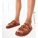 Gemre Brown Roman Sandals with Studs Elenois | ePonuda.com