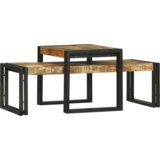 vidaXL Set od 2 stolića za kavu od masivnog drva manga | shoptok.hr