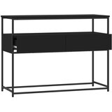  Konzolni stol crni 100 x 40 x 75 cm od konstruiranog drva | shoptok.hr