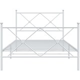  Metalni okvir kreveta uzglavlje i podnožje bijeli 100x190 cm | shoptok.hr