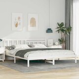  Krevetna konstrukcija Bijelo 200 x 200 cm Čvrsto borovo drvo Bijela 205.5 x 205.5 x 80.5 cm | Shoptok.si