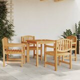 The Living Store Vrtni stoli 4 kosi 58x59x88 cm trdna tikovina - Vrtni Stol, (21473098) Cene