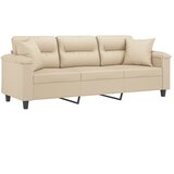  Trosjed s jastucima krem 180 cm od mikrovlakana | Eponuda.com