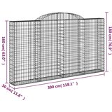  Lučne gabionske košare 2 kom 300x30x160/180cm pocinčano željezo | shoptok.hr