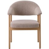 Unique Furniture Bež blagovaonske stolice u setu s naslonima za ruke 2 kom od punog hrasta Elk – | shoptok.hr