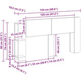  Glava kreveta s ormarićem Hrast artisan 140 cm | Shoptok.si