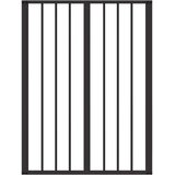  Pasja vrata 8 pcs Črna 60 x 80 cm Cinkana jeklena, (5000232776) | Shoptok.si