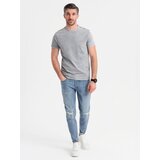 Ombre Cotton t-shirt printed on chest and back - gray | Shoptok.si