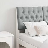 vidaXL Tapecirano vzglavje Svetlo siva 120 cm Masivno borovo les | Shoptok.si