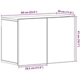 vidaXL TV ormarić crni hrast 60x30x41 cm inženjerski drvo | shoptok.hr