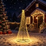  LED božićno drvce 540 LED lampica Topla bijela Čelik | shoptok.hr