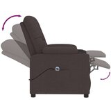  Električni naslonjač od tkanine tamnosmeđi - Tamno smeđa 1 | shoptok.hr