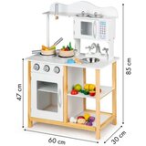 ECO TOYS drvena kuhinja za decu sa dodacima Bela | ePonuda.com