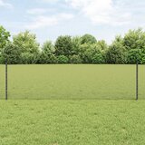 vidaXL zavarena žičana ograda s 11 U postovima Siva 0.6x25 m čelik Cijene