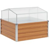  Vrtni saksija s staklenikom Svijetlosmeđa 100 x 100 x 77 cm | Eponuda.ba