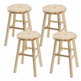 KADAX Leseni kuhinjski stolček 46 cm Masiven bor za kuhinjo, (5000351916) | Shoptok.si