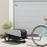 vidaXL Kolesarska prikolica črna in siva 30 kg železo | Shoptok.si