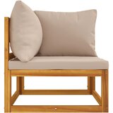  Modularna kutna sofa sa smeđesivim jastucima od bagremovog drva | shoptok.hr